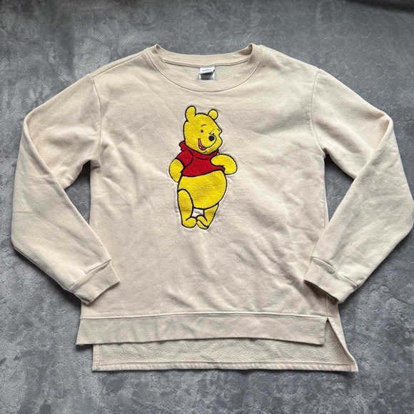 Disney Tops - Disney Winnie the Pooh Cream Sweatshirt, Size L